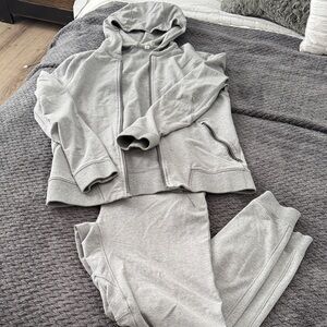 Lululemon Athletica Gray Hoodie and Joggers Set